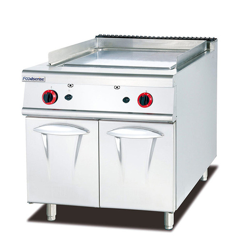 Commercial Equipment 1/3 Grooved Stainless Steel Griddle,Gas Griddle Grill With Cabinet
